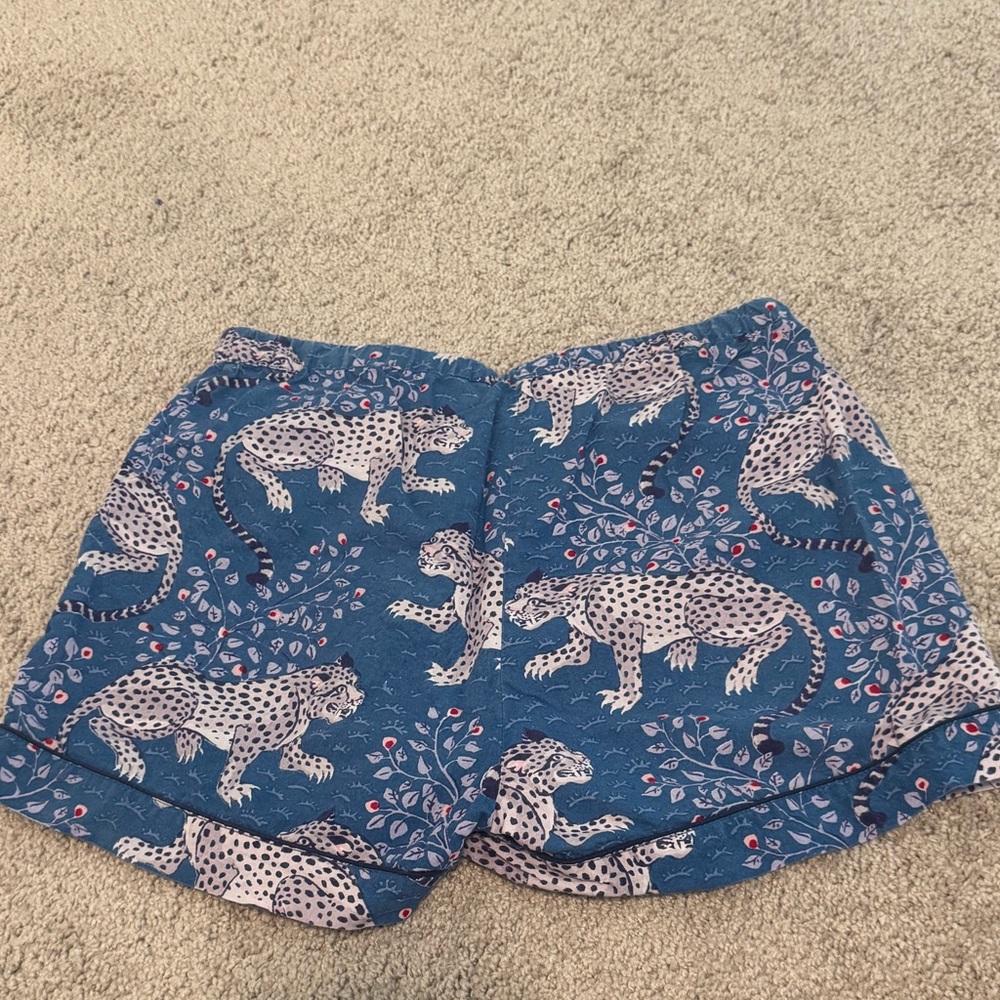 Printfresh Blue Pajama Set with White Animal Print - Picture 5 of 6